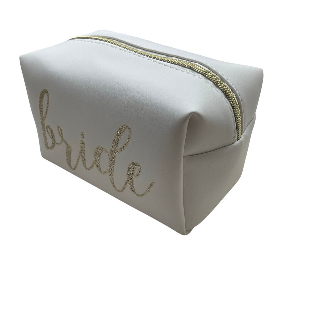 Jade & Deer Vegan Leather Bride Cosmetic Zipper Bag NWT - Picture 4 of 7